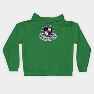 ace university we have no fucks to give(asexuality) Kids Hoodie